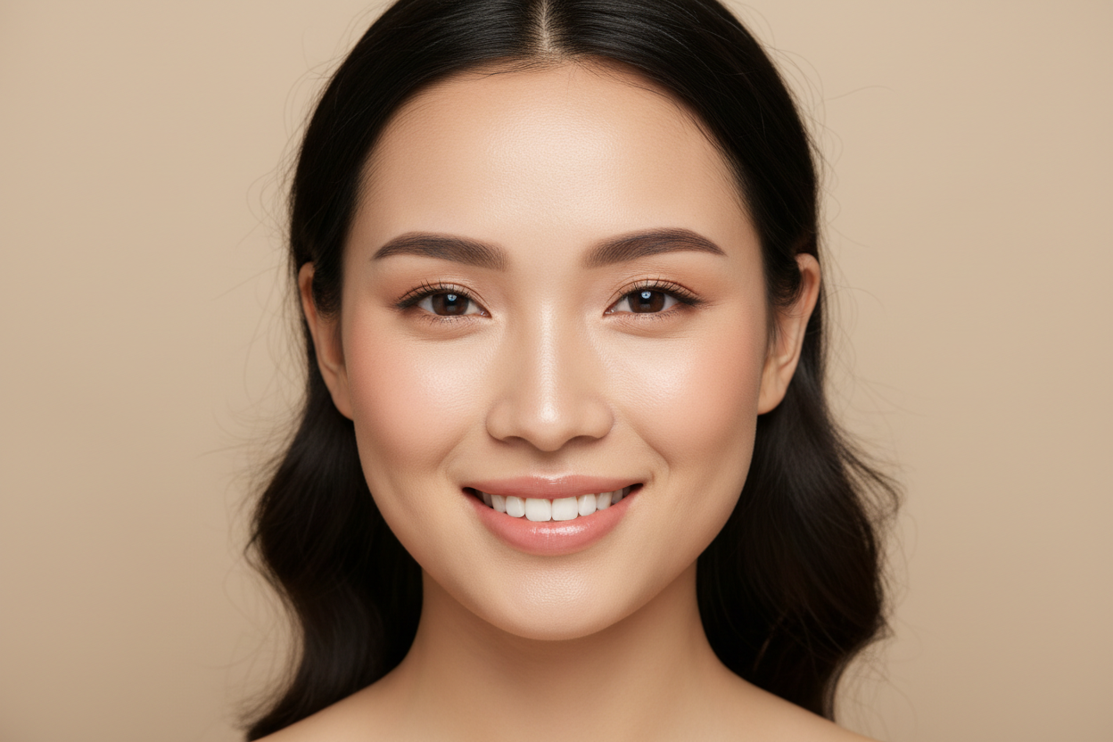 Eurasian woman beauty portrait
